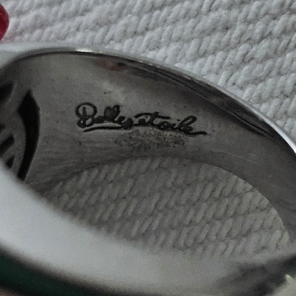 Belle Etoile 925 Silver Elegant Green and Silver Women's Ring - Picture 4 of 8